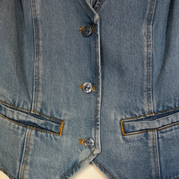 Young Fabulous & Broke (YFB) Denim Vest | EUC | Sz S - Picture 5 of 6